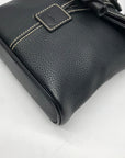 Dooney & Bourke Black Pebbled Grain Leather Toggle Crossbody Bag