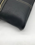 Dooney & Bourke Black Pebbled Grain Leather Toggle Crossbody Bag