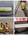 Marc Jacobs Gray Leather Classic Q Natasha Crossbody Bag