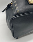 Dooney & Bourke Black Pebbled Leather Murphy Backpack