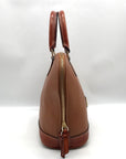 Dooney & Bourke Brown Pebbled Leather Zip Zip Satchel Bag