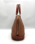 Dooney & Bourke Brown Pebbled Leather Zip Zip Satchel Bag