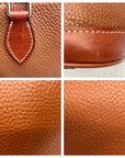 Dooney & Bourke Brown Pebbled Leather Zip Zip Satchel Bag