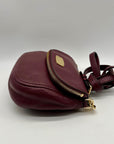 Michael Kors Burgundy Bedford Pebbled Leather Crossbody