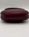 Michael Kors Burgundy Bedford Pebbled Leather Crossbody