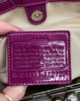 Coach Fuschia & Brown Signature Stripe Framed Carryall F19190