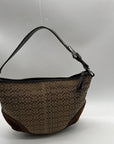 Coach Beige And Brown Signature Canvas Hobo Shoulder Bag