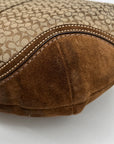 Coach Beige And Brown Signature Canvas Hobo Shoulder Bag