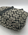 Coach Black & Grey Signature Canvas Tote Bag