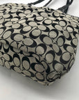 Coach Black & Grey Signature Canvas Tote Bag