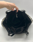 Coach Black & Grey Signature Canvas Tote Bag
