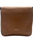 Michael Kors Medium Brown Crossgrain Leather Harrison Messenger Bag