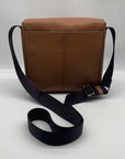 Michael Kors Medium Brown Crossgrain Leather Harrison Messenger Bag