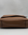 Michael Kors Medium Brown Crossgrain Leather Harrison Messenger Bag