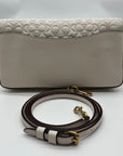 Coach Ivory Embossed Leather Dinky Crossbody Bag 30427