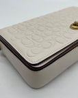 Coach Ivory Embossed Leather Dinky Crossbody Bag 30427