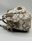 Coach Beige Kristin Op Art Sequin Shoulder Bag 16777