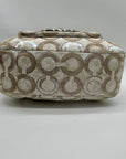 Coach Beige Kristin Op Art Sequin Shoulder Bag 16777