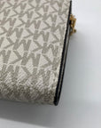 Michael Kors Vanilla Monogram Canvas Juliana Convertible Wallet