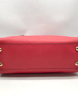 Michael Kors Red Saffiano Leather Hamilton Convertible Satchel
