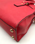 Michael Kors Red Saffiano Leather Hamilton Convertible Satchel