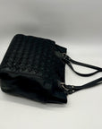Coach Black Woven Leather Shoulder Bag F17099