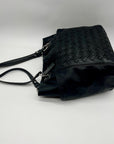 Coach Black Woven Leather Shoulder Bag F17099