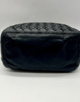 Coach Black Woven Leather Shoulder Bag F17099