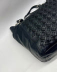 Coach Black Woven Leather Shoulder Bag F17099