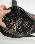 Brighton Black & Brown Leather Vintage Shoulder Bag