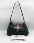 Brighton Black & Brown Leather Vintage Shoulder Bag
