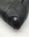 Brighton Black & Brown Leather Vintage Shoulder Bag
