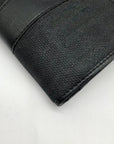 Fendi Black Canvas And Leather Vintage Kiss Lock Wallet