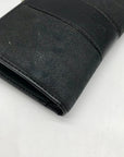Fendi Black Canvas And Leather Vintage Kiss Lock Wallet