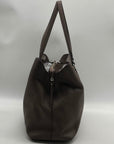 Kate Spade Grayish Pebbled Leather Taupe Color Tote Bag