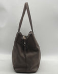 Kate Spade Grayish Pebbled Leather Taupe Color Tote Bag