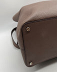 Kate Spade Grayish Pebbled Leather Taupe Color Tote Bag