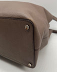 Kate Spade Grayish Pebbled Leather Taupe Color Tote Bag