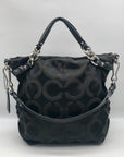Coach Black Signature Canvas Hobo Bag 14147