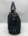 Coach Black Signature Canvas Hobo Bag 14147