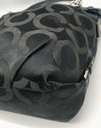 Coach Black Signature Canvas Hobo Bag 14147