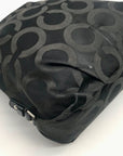 Coach Black Signature Canvas Hobo Bag 14147