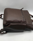 Louenhide Brown Vegan Leather Large Bronx Backpack