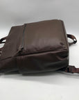 Louenhide Brown Vegan Leather Large Bronx Backpack
