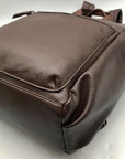 Louenhide Brown Vegan Leather Large Bronx Backpack