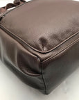 Louenhide Brown Vegan Leather Large Bronx Backpack