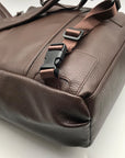 Louenhide Brown Vegan Leather Large Bronx Backpack
