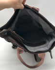 Louenhide Brown Vegan Leather Large Bronx Backpack