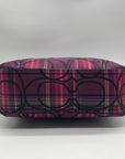 Coach Poppy Tartan Plaid Signature Tote Bag F15229