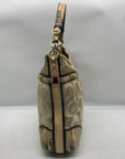 Coach Colette Beige Sateen Snakeskin Hobo Bag-16408